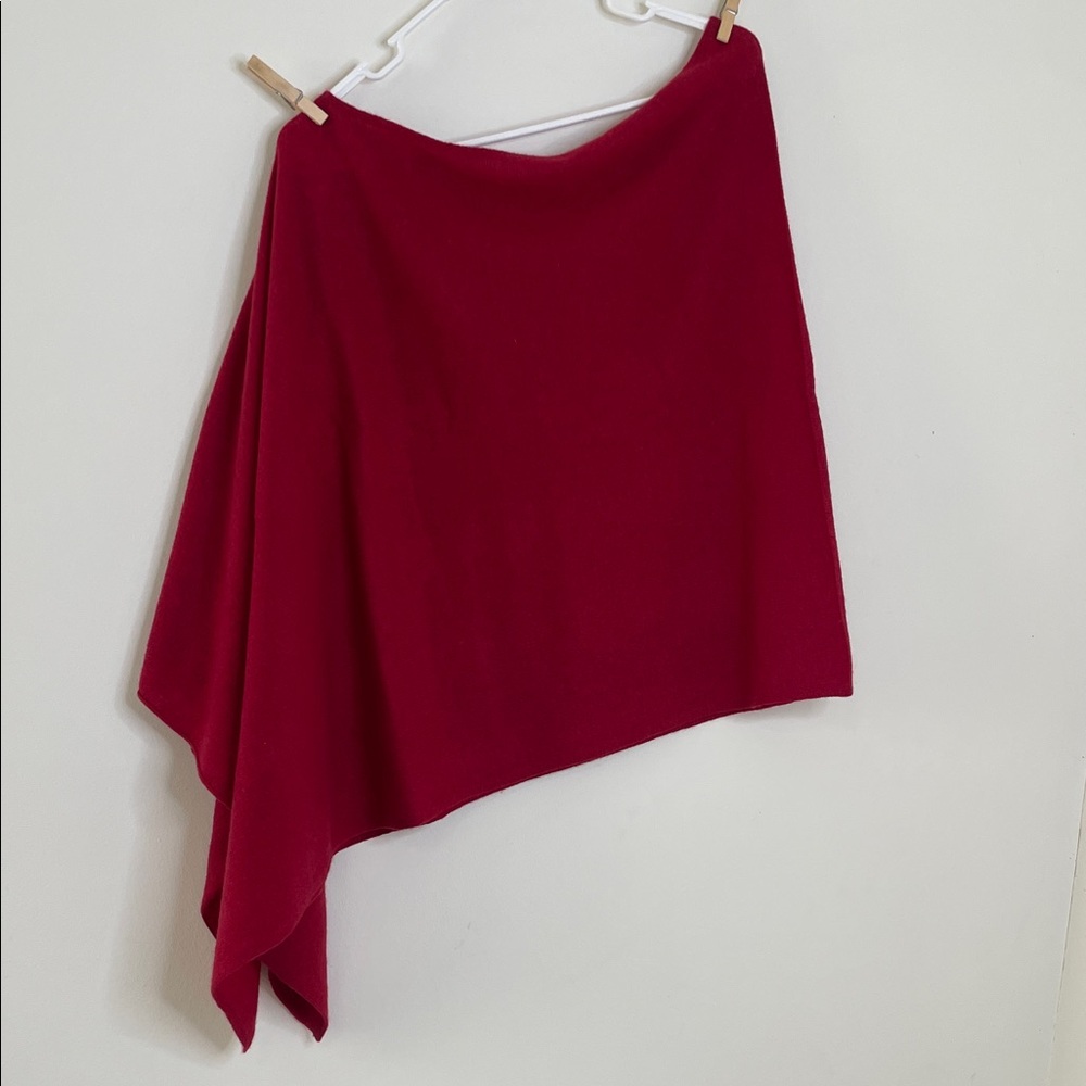 Minnie Rose Cashmere Red Shawl